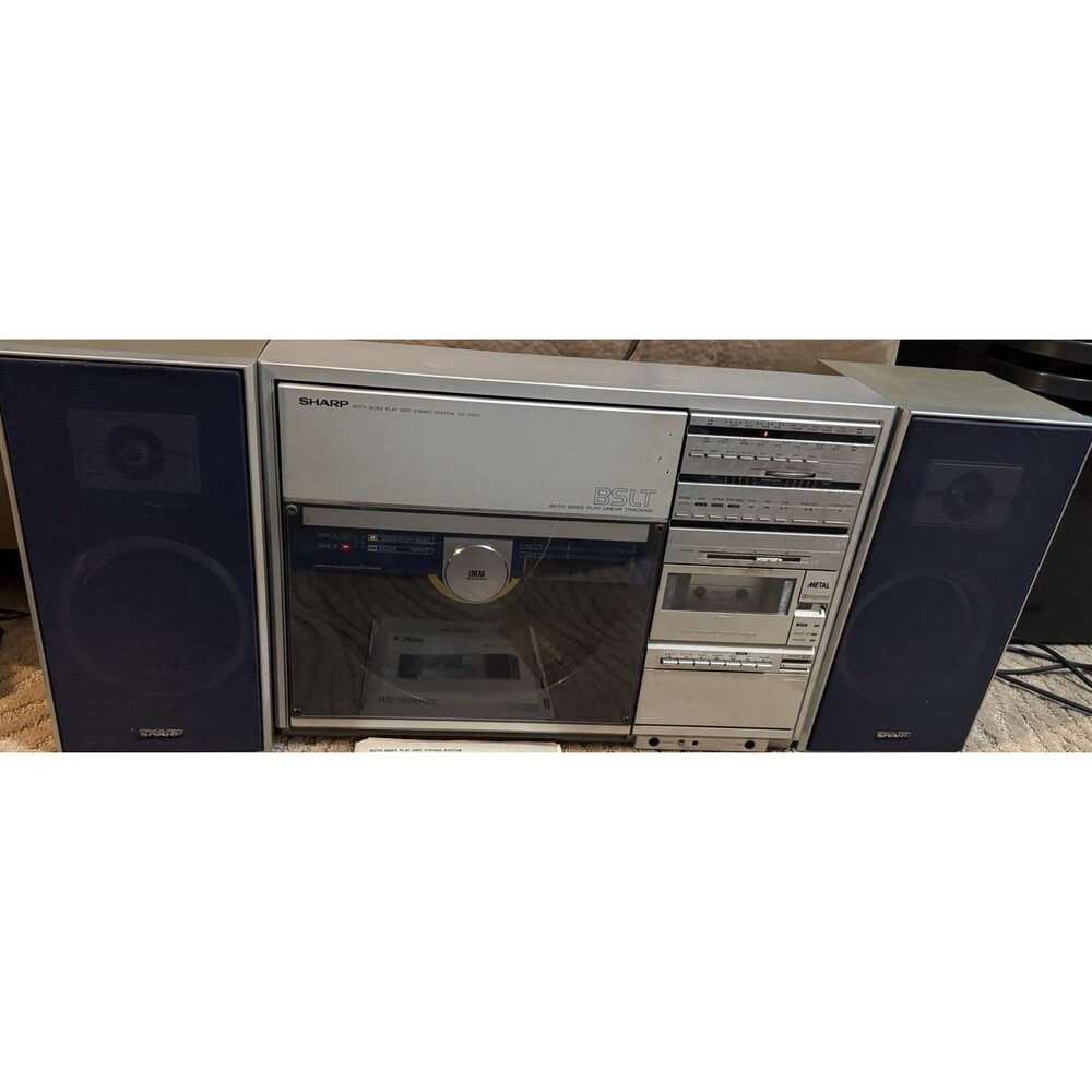 Sharp VZ-3500z Vertical Record Player, Cassette Player  Radio Powers On Parts